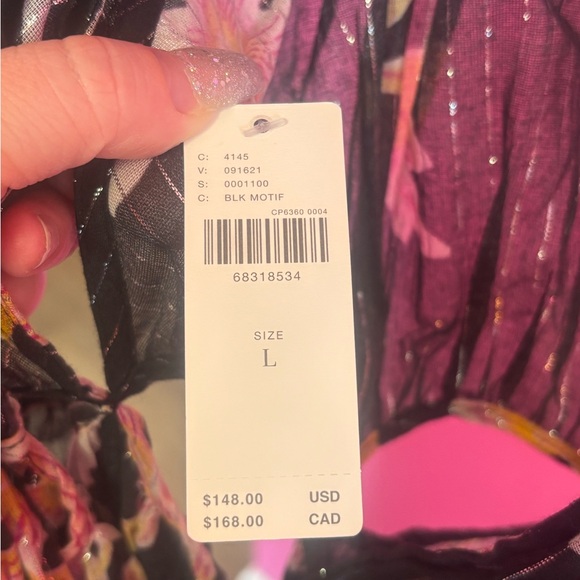 Anthropologie ladies black metallic bohemian cut out summer dress NWT! - Picture 8 of 10